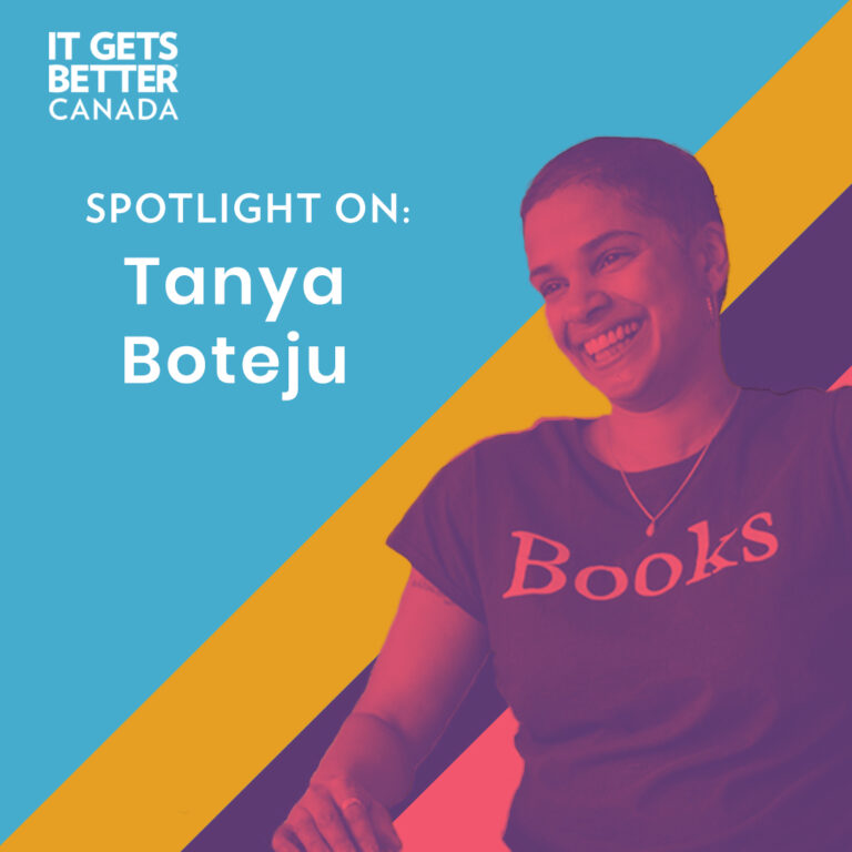 An image of Tanya Boteju with a pink overlay and the words "Spotlight On: Tanya Boteju"
