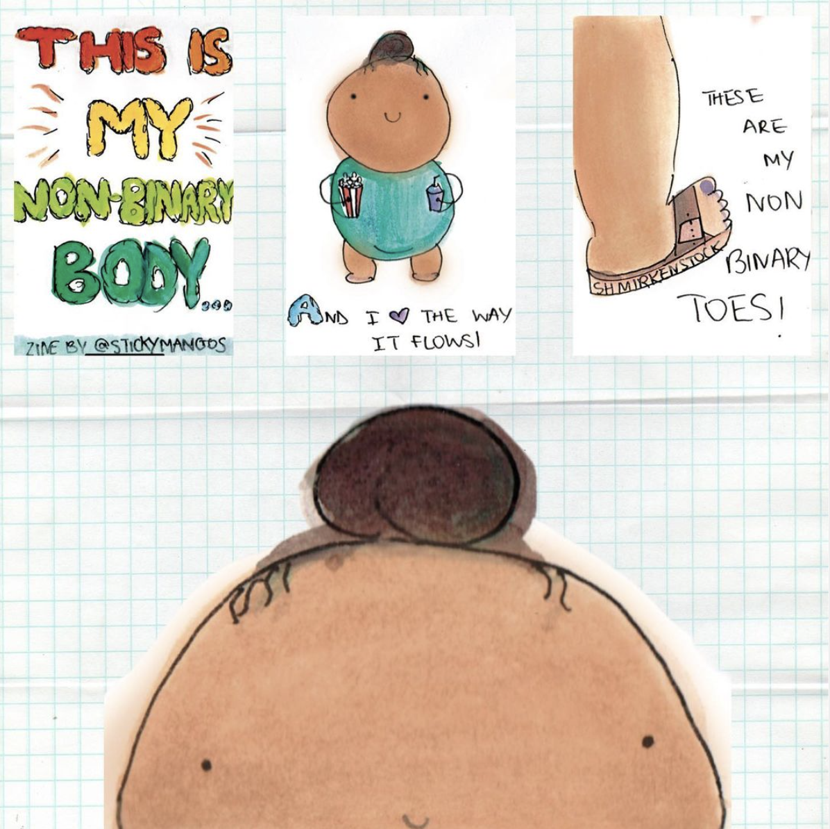 Artwork of Pree's Non-binary Body