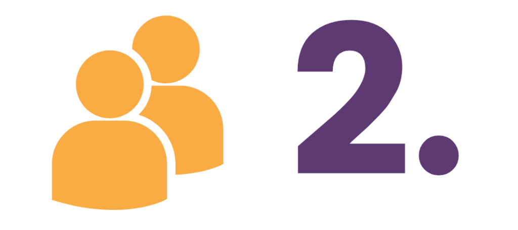 a graphic of two people and the number 2