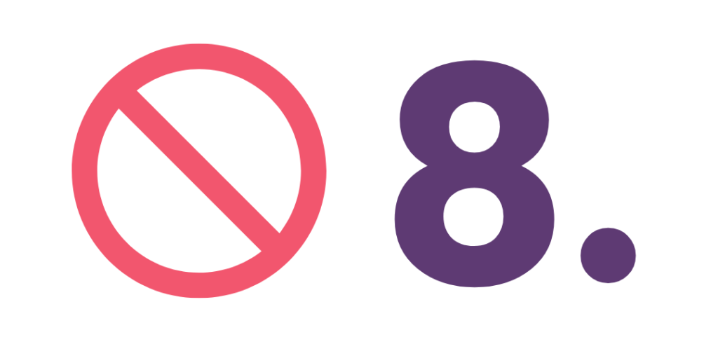 a graphic of the stop symbol and the number 8
