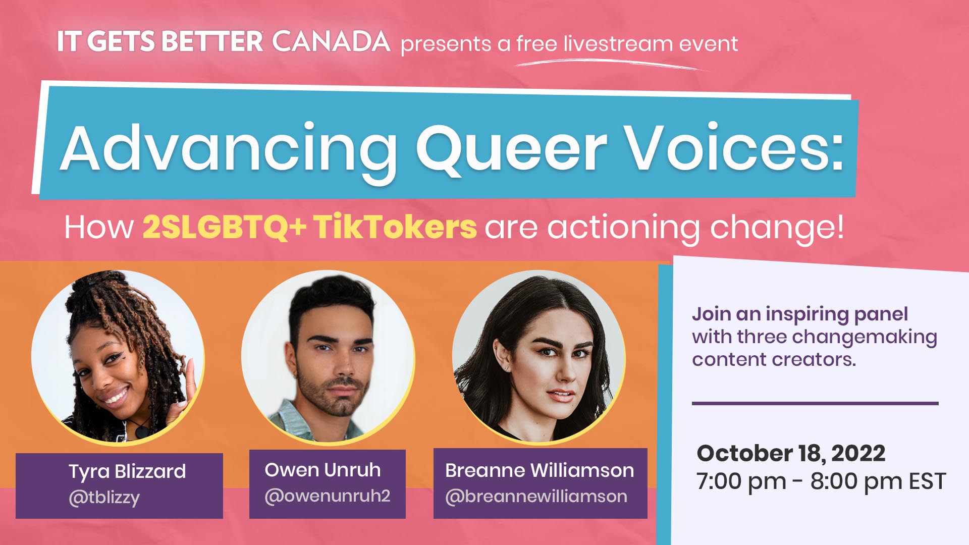 Advancing Queer Voices Panel - It Gets Better Canada